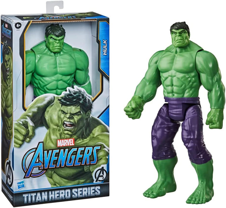 Hasbro E74755L2 Marvel Avengers Titan Hero Series Blast Gear Deluxe Hulk Action Figure, jucărie mare de 30 cm, inspirată din benzile desenate Marvel, pentru copii cu vârsta peste 4 ani Action figures Naty Shop