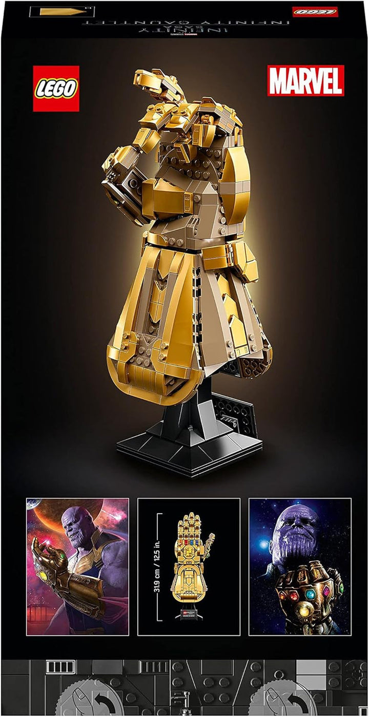 LEGO 76191 Marvel Super Heroes Infinity Glove, Set Avengers pentru adulți cu modelul mănușii lui Thanos de construit, articol pentru fani, cadou pentru bărbați, femei, ea și el Seturi de constructie Besuche den LEGO-Store