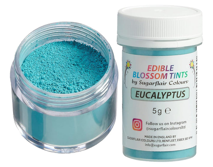 Sugarflair Blossom Tint Dust Pudră Colorant Alimentar Eucalipt - Pudră Colorant Alimentar pentru Decoruri de Tort, Pastă de Zahăr, Fondant, Glazură, Ciocolată, Cremă de Unt, Macarons și Mai Multe - 5G