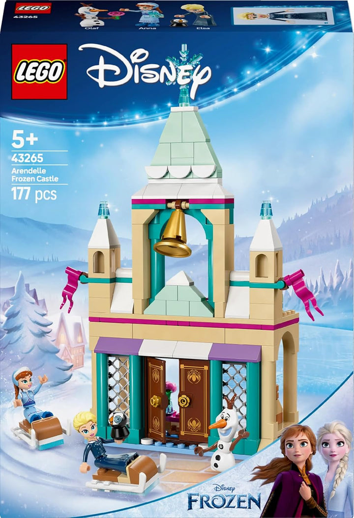LEGO Ç€ Disney Frozen Castelul Arendelle, jucărie de prințesă cu mini păpuși ELSA, Anna și Olaf și o figură de pinguin, Playset fantezie, cadou pentru fete de la 5 ani 43265 Seturi de constructie Besuche den LEGO-Store