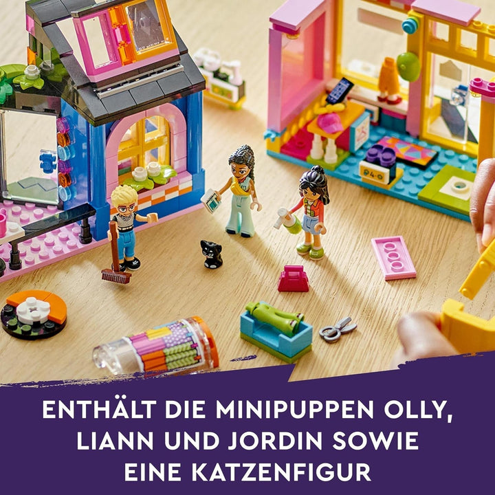 Magazin de modă LEGO Friends Vintage, set de construcție pentru copii cu magazin de jucării, figurine și pisică, model pentru jocul de rol pentru dezvoltarea socio-emoțională, cadou pentru fete și băieți de 6 ani 42614 Seturi de constructie Besuche den LEGO-Store