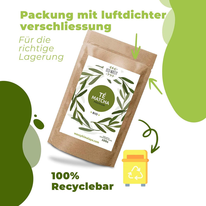 Ceai japonez Matcha, calitate premium, pudră. 100% natural. Reducător de ceai verde, detoxifiant puternic și antioxidant. Matcha pur cultivat - Origine: Japonia (100 g)