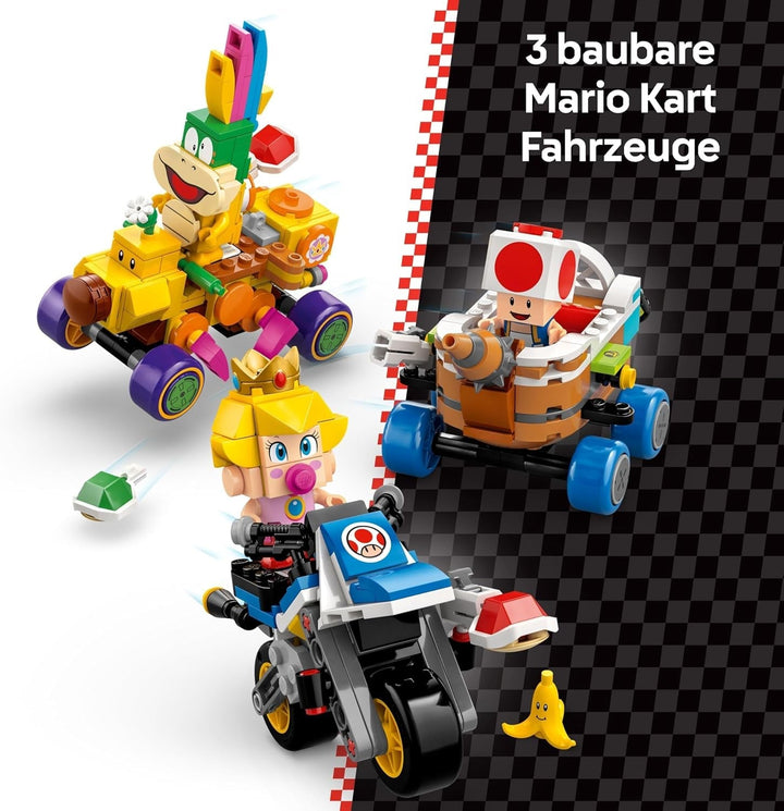 LEGO Super Mario: Mario Kart - Baby Peach & Grand Prix Set, Figuri Nintendo - Toad, Lakitu, Baby Peach și Lemmy, Cadou pentru băieți, fete și gameri de la 8 ani, Jucărie de aventură 72036 Seturi de constructie Besuche den LEGO-Store