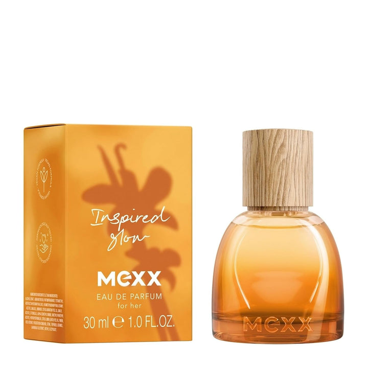 MEXX Inspired Glow Apă de Parfum pentru Femei, Parfum Floral-Fructat pentru Ea cu Proprietăți de Îmbunătățire a Starii de Spirit, 30 ml