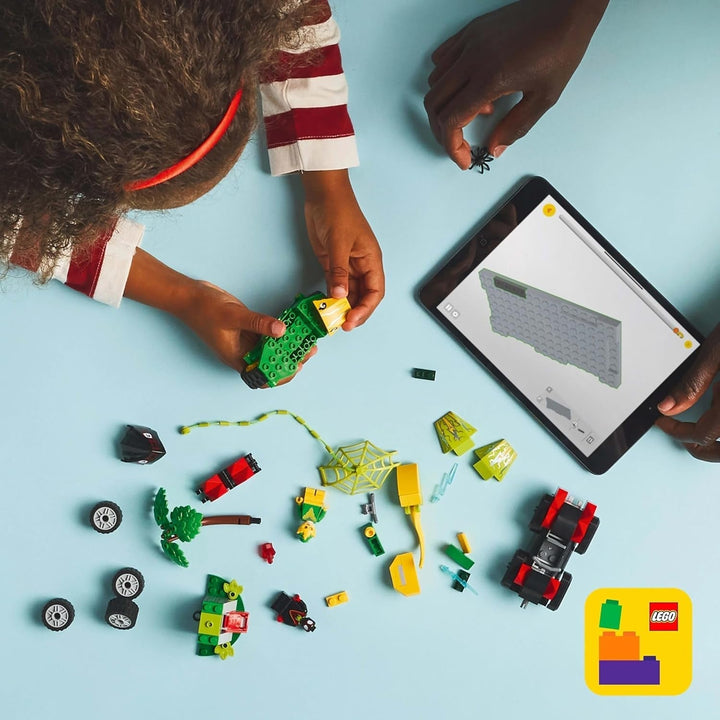 LEGO Marvel Action Fun With Spin And Electro In Their Dino Speedsters, Buildable Superhero Car For Boys And Girls From 4 Years, Hero Set With Toy Car, Spidey And His Super Friends 11198 Seturi de constructie Besuche den LEGO-Store