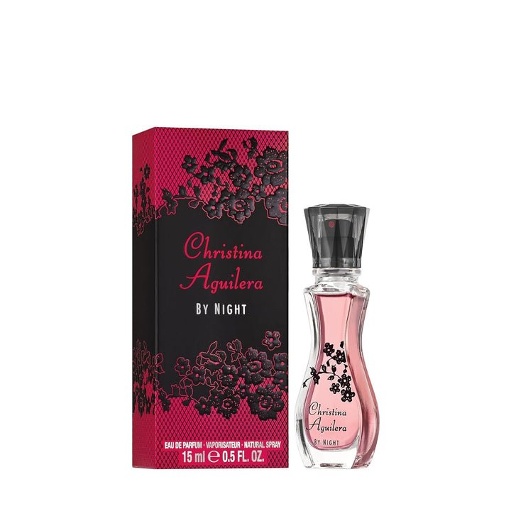 Parfum Christina Aguilera - by Night, parfum feminin, seducător și senzual, cu note de floare de piersic, florale, orientale și fructate, ideal pentru vară, parfum pentru femei - 50 ml