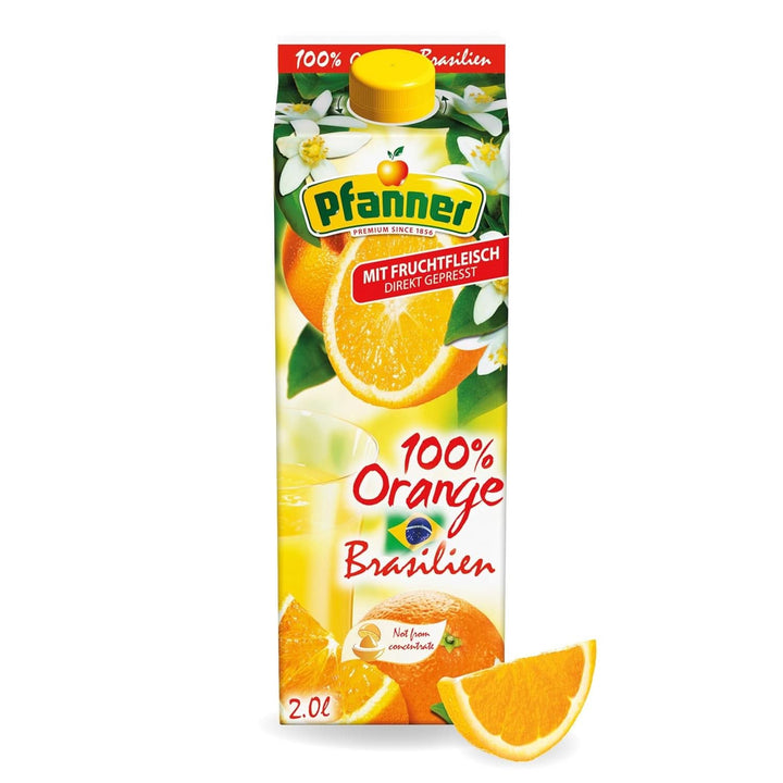 Pfanner 100% suc de mere tulbure natural (1 x 2 litri) - Mere presate direct - Suc de fructe fără adaos de zahăr Bauturi fara alcool Naty Shop 2 litri 100% Portocala