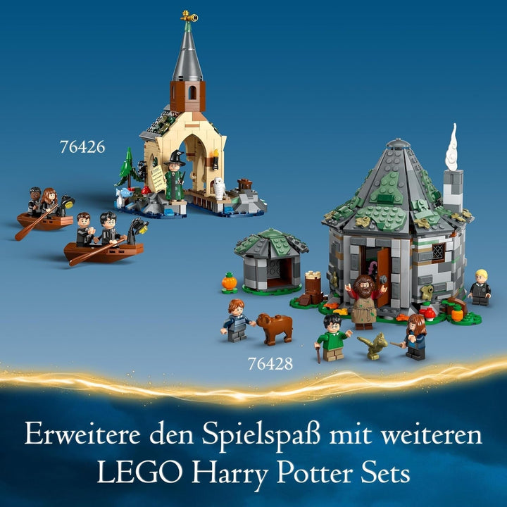 LEGO Harry Potter Hagrid's Hut: An Unexpected Visit Set Cu 5 Mini Figurine Și 2 Figurine Animale, Cadou Pentru Femei Și Bărbați, Jucărie De Aventură Magică, Set Fantasy 76428 Seturi de constructie Besuche den LEGO-Store