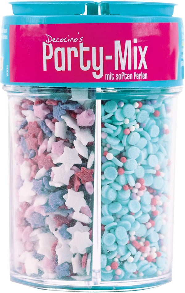 DECOCINO Party Mix, perle de zahăr, decorațiuni de stropit, confetti, 95 grame Naty Shop Party-Mix