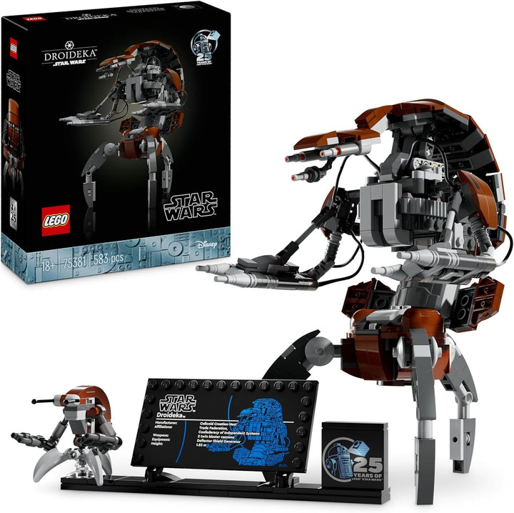 Set LEGO Star Wars Droideka, Kit model droid pentru adulți, decor pentru birou, obiect de colecție, idee de cadou pentru bărbați și femei 75381 Seturi de constructie Besuche den LEGO-Store Singur