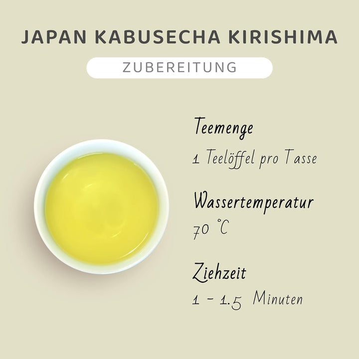 Ceai verde japonez Kabusecha Kirishima, Kabuse Sencha japonez, ceai verde premium vrac, fără arome adăugate | Wondertea Ceai verde japonez Kabusecha (50 g)