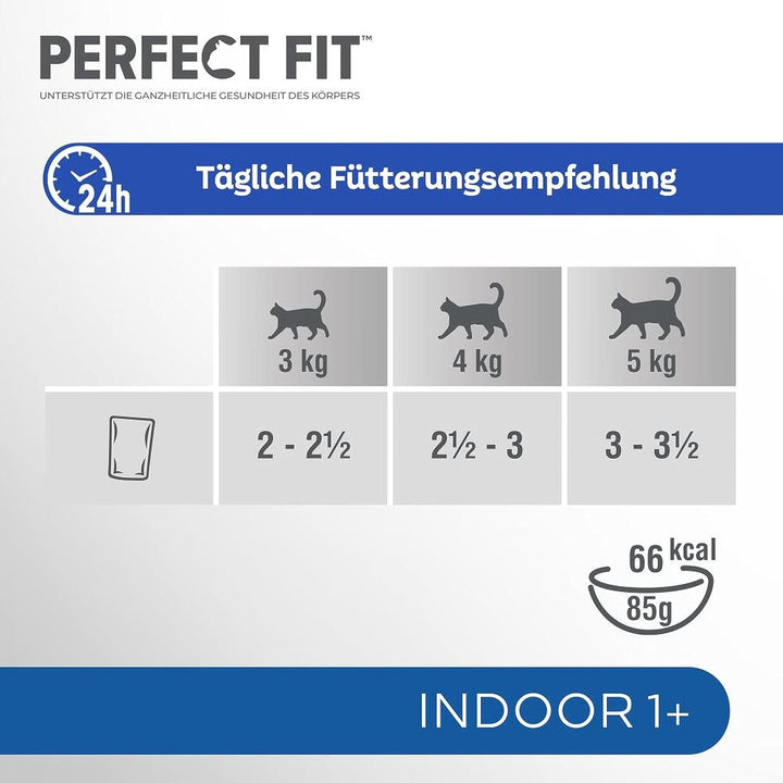 Pungi porționate pentru pisici PERFECT FIT™ pentru interior cu pui 12 X 85G