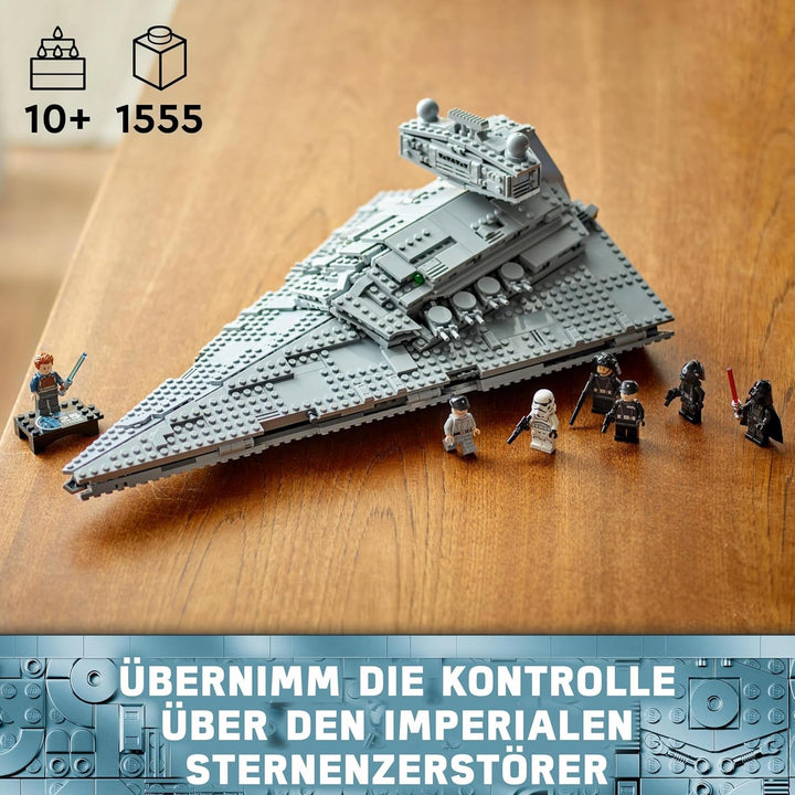 LEGO Star Wars Imperial Star Destroyer, Set navă stelară, Jucărie de construcție, Playset cu Darth Vader și Cal Kestis, Cadou de ziua de naștere pentru băieți, fete și fani 75394 Seturi de constructie Besuche den LEGO-Store