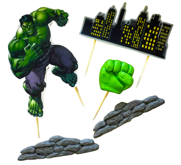 Set 5 jedlých dekorací, Hulk