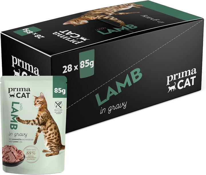 Primacat - Hrană umedă Classic pentru pisici, cu aromă de pasăre în sos, 28 X 85 G