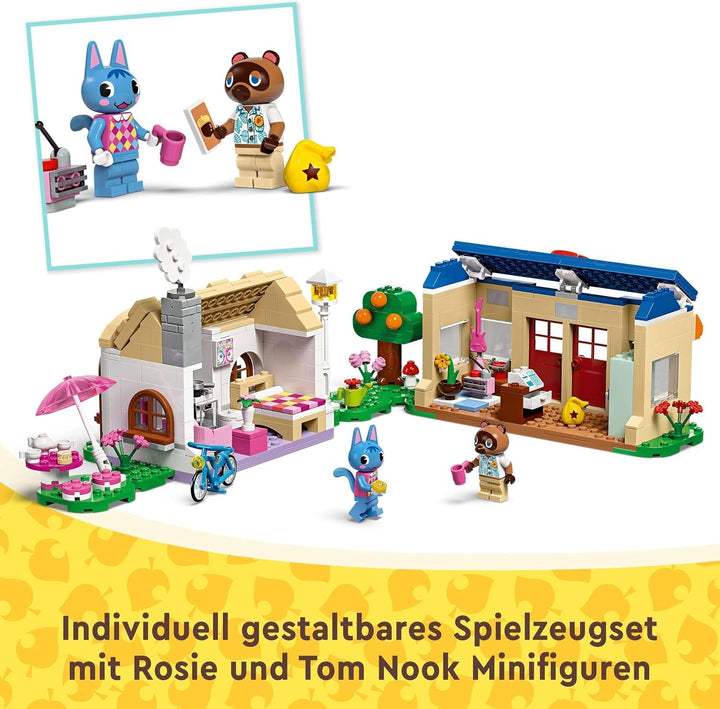 Set LEGO Animal Crossing Nook's Shop și Sophie's House, jucărie creativă pentru copii cu 2 mini figurine din seria de jocuri video, cadou pentru fete și băieți de la 7 ani 77050 Seturi de constructie Besuche den LEGO-Store