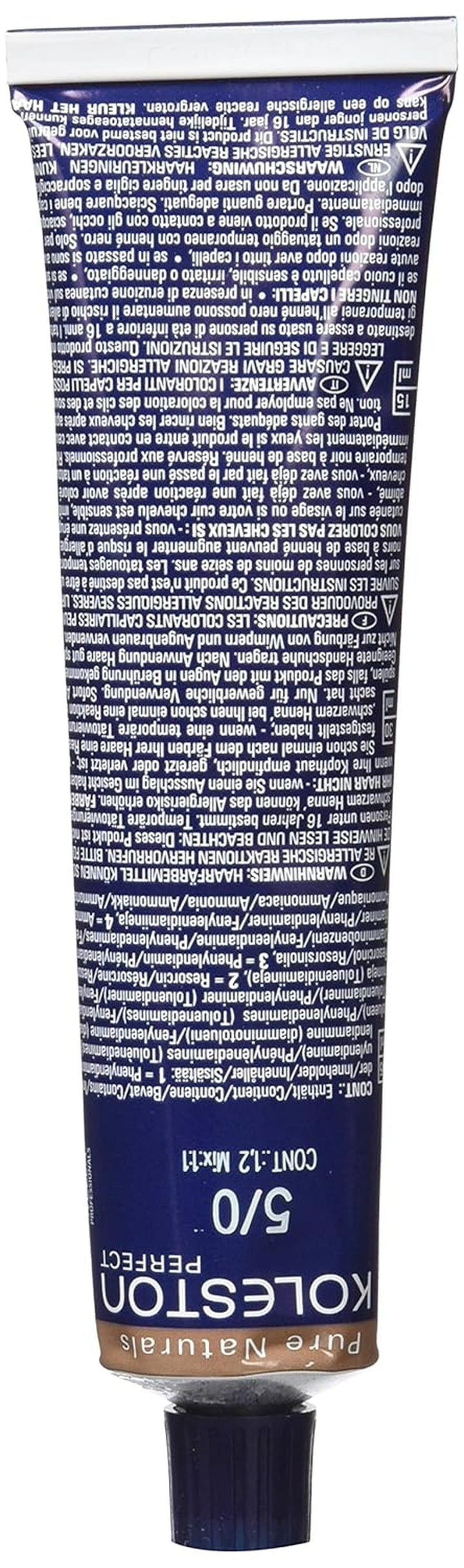 Culoare de păr Wella Professionals Koleston Perfect 5/ 0, maro deschis, 1 pachet (1 x 60 ml) Vopsea pentru par Naty Shop