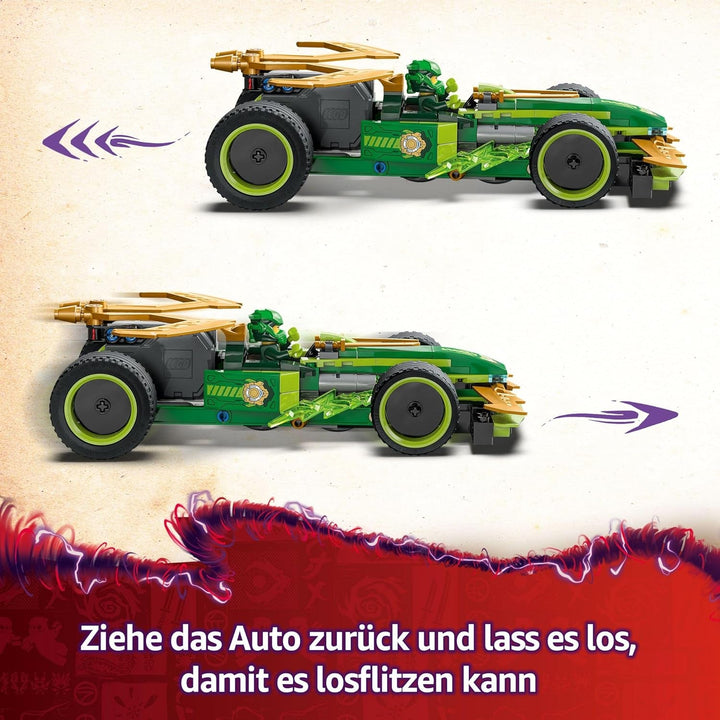 LEGO NINJAGO Lloyd's Action Speedster - Mașină de construit jucărie cu 2 minifigurine pentru jocuri de rol, mașină de construit jucărie pentru copii - cadou pentru băieți și fete de la 7 ani 71828 Seturi de constructie Besuche den LEGO-Store