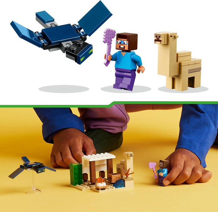 LEGO Minecraft Steve's Desert Expedition, set de joc video pentru băieți și fete, biom cu Steve, casă, figurine și jucărie Camel, cadou de gamer pentru copii de la 6 ani 21251 Seturi de constructie Besuche den LEGO-Store
