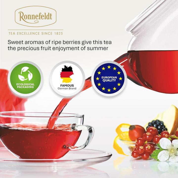 Teavelope „Red Berries” – ceai de fructe cu aromă de căpșuni și zmeură, 25 pliculețe de ceai, 62,5 g