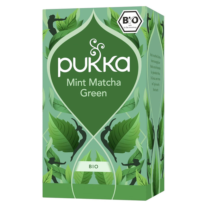 Pukka | Ceai de plante organic „Mint Matcha Green” | Mentă, mentă piperată și matcha | Ceai verde pentru prospețime dimineața | Pachet de 1 | 20 pliculețe de ceai