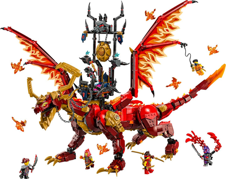 LEGO NINJAGO Dragonul de primăvară al mișcării, jucărie de aventură pentru copii, set de joacă Ninja cu 6 minifigurine, cadou de ziua de naștere pentru băieți și fete începând cu vârsta de 12 ani, set de joacă Fantasy 71822 Seturi de constructie Besuche den LEGO-Store