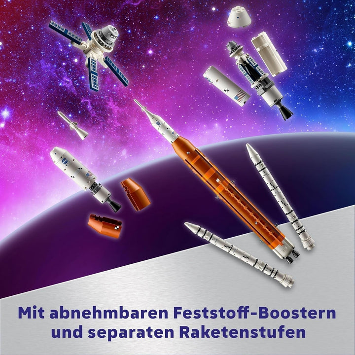 LEGO Icons NASA Artemis rampa de lansare, cadou, decor pentru camera de zi sau birou, set de construcție pentru adulți, cu capsula spațială Orion și rampa de lansare, obiect de colecție 10341 Seturi de constructie Besuche den LEGO-Store