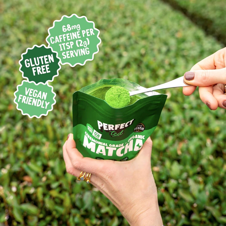 Pudră | Bio 30G | Calitate ceremonială | Origine japoneză | Pudră de ceai | Matcha Fuel | (30 porții) (30G, pudră de matcha ceremonială) (bio)