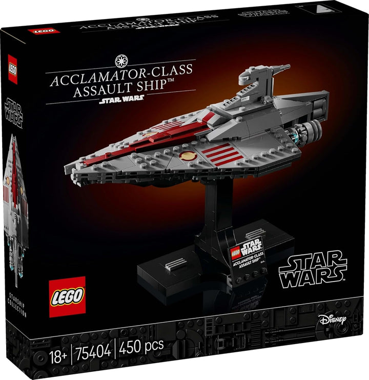 LEGO Star Wars 75404 Nava de asalt Clasa Acclamator din Atacul clonelor - Navă stelară de colecționat, construit și expus - Set de construcție Fantasy - Cadou pentru adulți și fani adolescenți Seturi de constructie Besuche den LEGO-Store