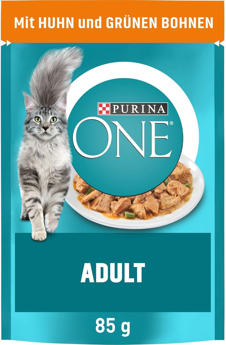 Hrană umedă pentru pisici PURINA ONE Adult, amestec de varietăți, pachet de 40 (40 X 85G)