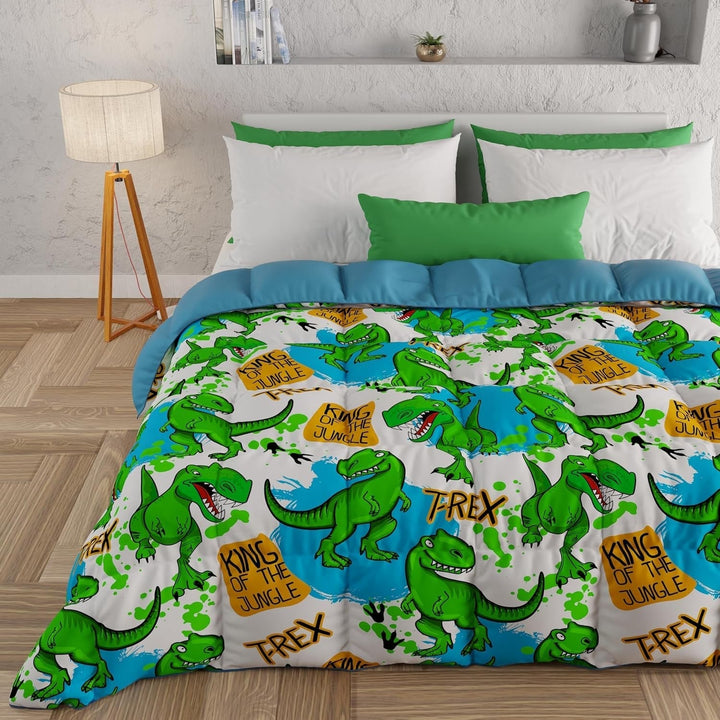 PETTI Artigiani Italiani - Plapumă de iarnă, Plapumă de iarnă, Plapumă simplă, Cu două fețe, Monocolor și imprimare digitală, 100% microfibră antialergică, Made in Italy