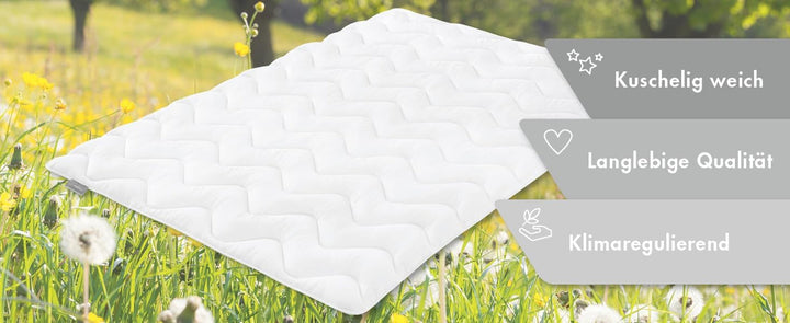 Traumnacht plapumă ușoară de vară 155X220 Cm, plapumă antialergică, special pentru vară, cu husă confortabilă din microfibră moale, certificată Oeko Tex, produsă în conformitate cu standardul de calitate german Plapumi si pilote Naty Shop