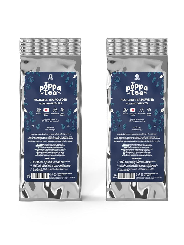 Poppatea Hojicha pudră de ceai - ceai verde prăjit (pungă de reumplere de 50 g)