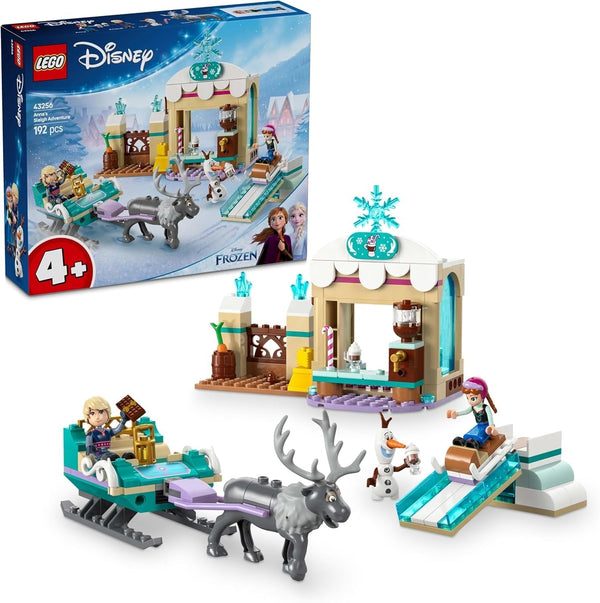 LEGO Ç€ Disney Frozen Anna's Sleigh Adventure, Jucărie de construcție și Playset de fantezie, Suport de ciocolată cu Anna, Kristoff, Olaf și Sven Mini Dolls, Jucărie de prințesă pentru fete de la 4 ani 43256 Seturi de constructie Besuche den LEGO-Store Titlu implicit