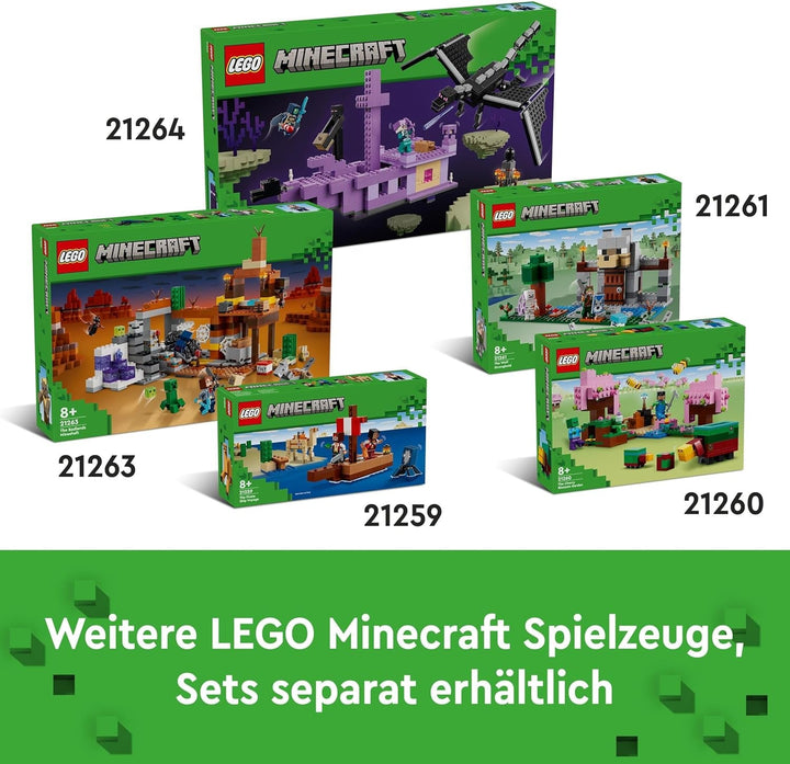 LEGO Minecraft Livada de cireși în floare, grădină de jucărie de explorat cu Sunny, Sniffer, Zombie și albine, cadou pentru gameri, pentru băieți și fete de la 8 ani 21260 Seturi de constructie Besuche den LEGO-Store