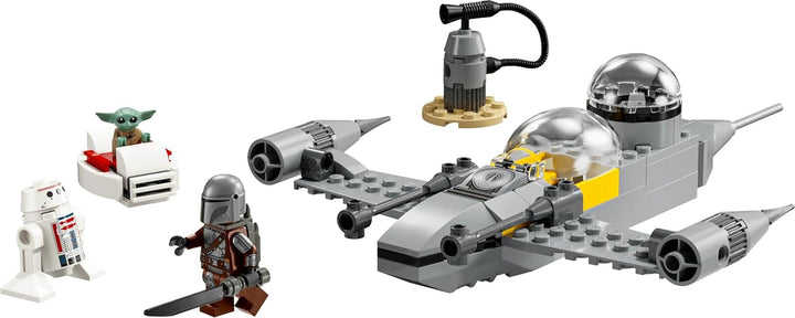 Jucărie LEGO Star Wars 75410 Mandos și Grogus N-1 Starfighter cu minifigurinele Mandalorian, Grogu și R5-D4, inclusiv coloană construibilă, set de pornire pentru nave stelare pentru băieți și fete de la 4 ani Seturi de constructie Besuche den LEGO-Store