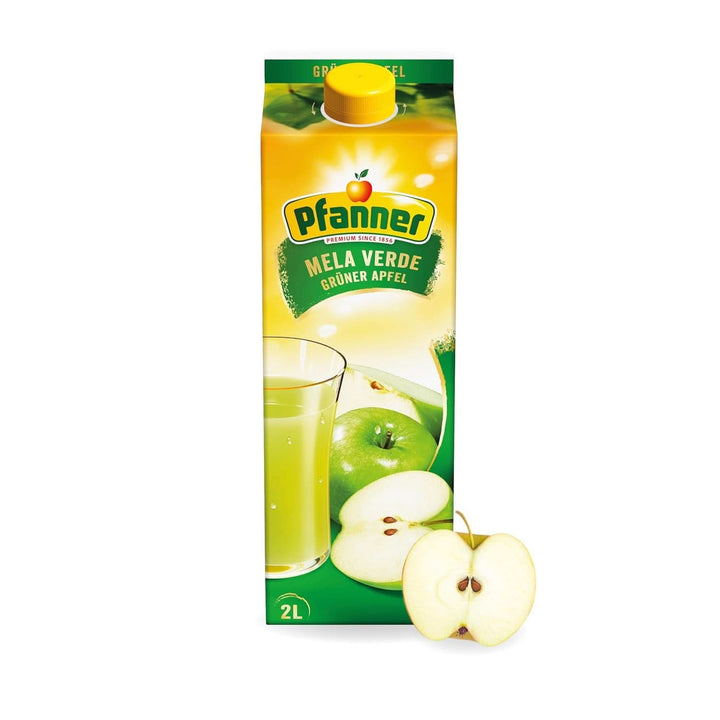 Pfanner 100% suc de mere tulbure natural (1 x 2 litri) - Mere presate direct - Suc de fructe fără adaos de zahăr Bauturi fara alcool Naty Shop 2 litri Mere Verzi