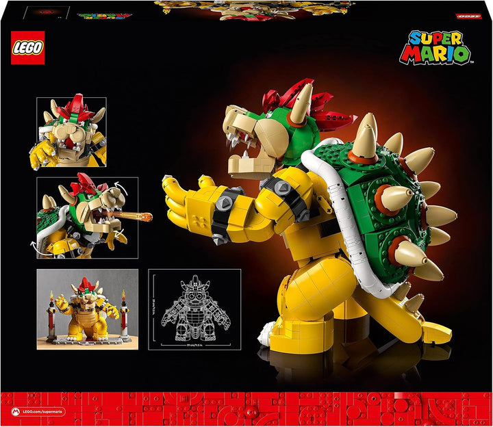 LEGO Super Mario The Mighty Bowser, kit model 3D, set mare cu figură mobilă de colecționat, inclusiv platformă de duel, idee de cadou pentru fani, de afișat ca decor pentru cameră 71411 Seturi de constructie Besuche den LEGO-Store