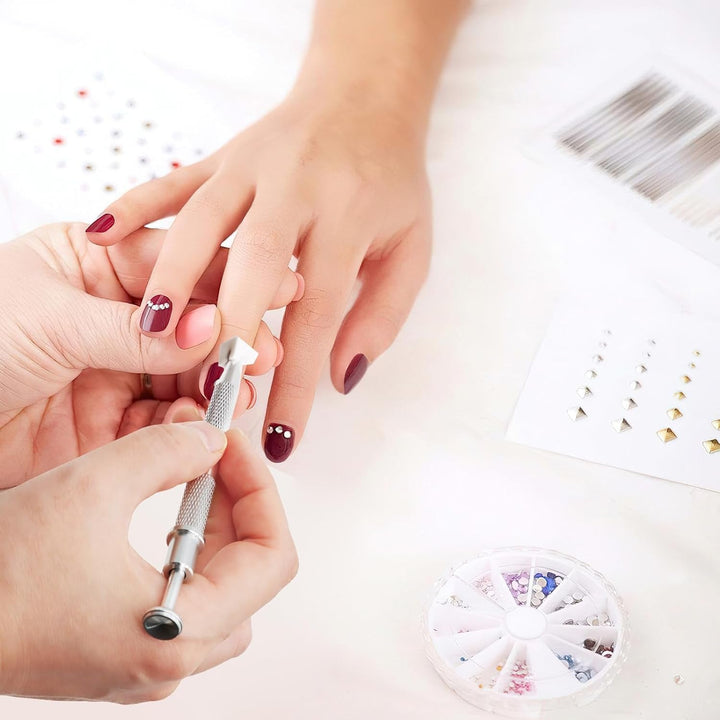 KASURE 300 Stück Nail Art Schwamm, Metall Mit Greifer Nagel Pinsel, Nageldesign Zubehör Für Nail Art, Schwammpinsel Für Farbverlaufs-Nageldesign