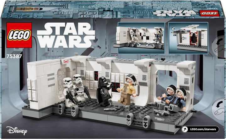 LEGO Star Wars Îmbarcarea pe Tantive IV, Jucărie de construcție pentru filmul O nouă speranță, Playset de fantezie pentru copii de colecționat, Idee de cadou pentru băieți și fete de peste 8 ani și pentru colecționari 75387 Seturi de constructie Besuche den LEGO-Store