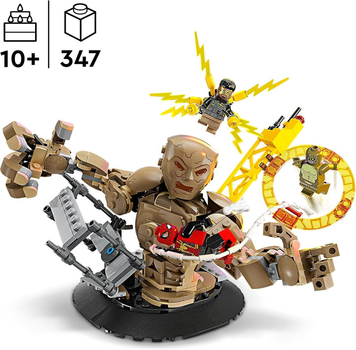 LEGO Marvel Spider-Man vs. Sandman: Showdown, jucărie de supererou cu figuri care includ Lizard și Electro, jucărie de construcție pentru jocuri de rol, cadou pentru băieți și fete entuziaști de acțiune 76280 Seturi de constructie Besuche den LEGO-Store
