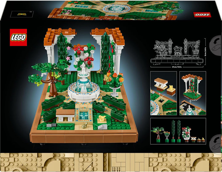 LEGO Icons Fountain Garden - Set de construcție în miniatură pentru adulți cu frunze, chiparoși, copaci, liane, flori - Idee creativă de cadou pentru ziua de naștere, cadou de casă pentru femei, bărbați - 10359 Seturi de constructie Besuche den LEGO-Store