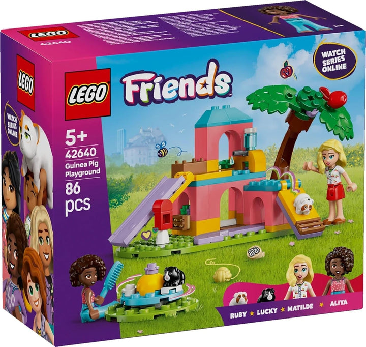 Loc de joacă pentru porcușorul de Guineea LEGO Friends, set de construcție și joacă pentru jocuri de rol imaginative cu 2 minifigurine și 2 animale, jucărie pentru fete de la 5 ani, set de animale 42640 Seturi de constructie Besuche den LEGO-Store