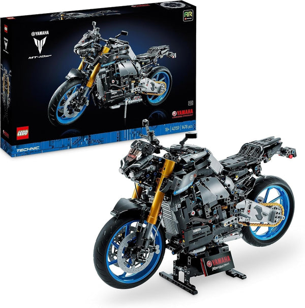 LEGO 42159 Technic Yamaha MT-10 SP Kit model de motocicletă pentru adulți, model autentic de vehicul cu motor cu 4 cilindri, direcție funcțională și aplicație Ar, cadou pentru bărbați și femei Seturi de constructie Besuche den LEGO-Store Technic Yamaha