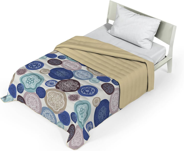 Lenjerie de pat italiană Fantasy, microfibră, pentru vară, 1,5 paturi, Murrine Plapumi si pilote Naty Shop