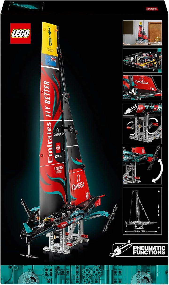 LEGO Technic Emirates Team New Zealand AC75 Racing Yacht, set de construcție cu barcă cu pânze pentru adulți, cadou pentru bărbați și femei, activitate creativă și relaxantă 42174 Seturi de constructie Besuche den LEGO-Store