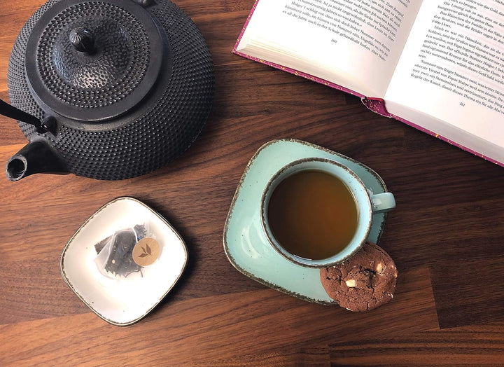 Ceai de fructe în pliculețe piramidale Portocale și căpșuni - Strandmöwe 15 pliculețe Mehr Meer Sylter Teekontor