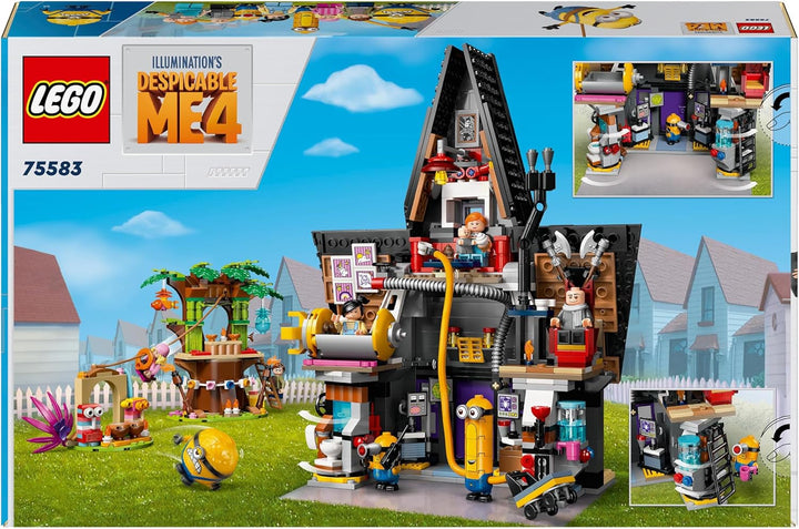 LEGO I - Simply Incorrigible 4 Vila de familie a lui Gru și a Minionilor, set de joacă pentru filmul I - Simply Incorrigible 4, jucărie pentru copii, cadou pentru băieți și fete începând cu vârsta de 8 ani 75583 Seturi de constructie Besuche den LEGO-Store