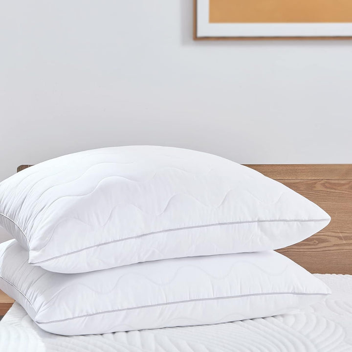Pernă Sweetnight 40X80 Pernă pentru dormit lateral Pernă moale și de susținere Pernă de dormit Lavabilă Pernă pentru copii Pânză dublă matlasată 800G Umplutură de pernă cu fermoar (40 X 80 Cm) Perne standard Naty Shop Set de 2 80 X 80 Cm 2