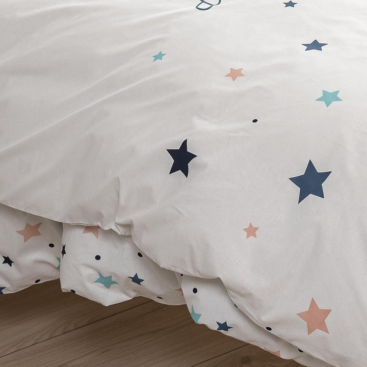 Set de lenjerie de pat pentru copii, reversibila, Stars Lenjerie de pat - copii Naty Shop